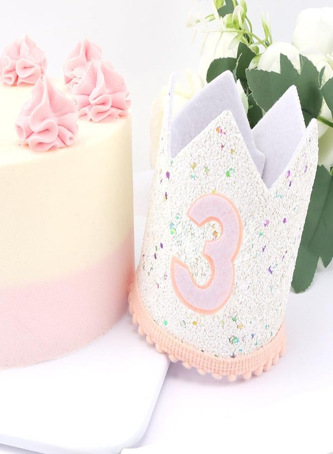 AOPRIE Age Number Birthday Headband Hat for Girls Boys Happy Birthday Tiara & Crowns for Girls Accessories Favor Supllies Light Pink, 3 - Image 2